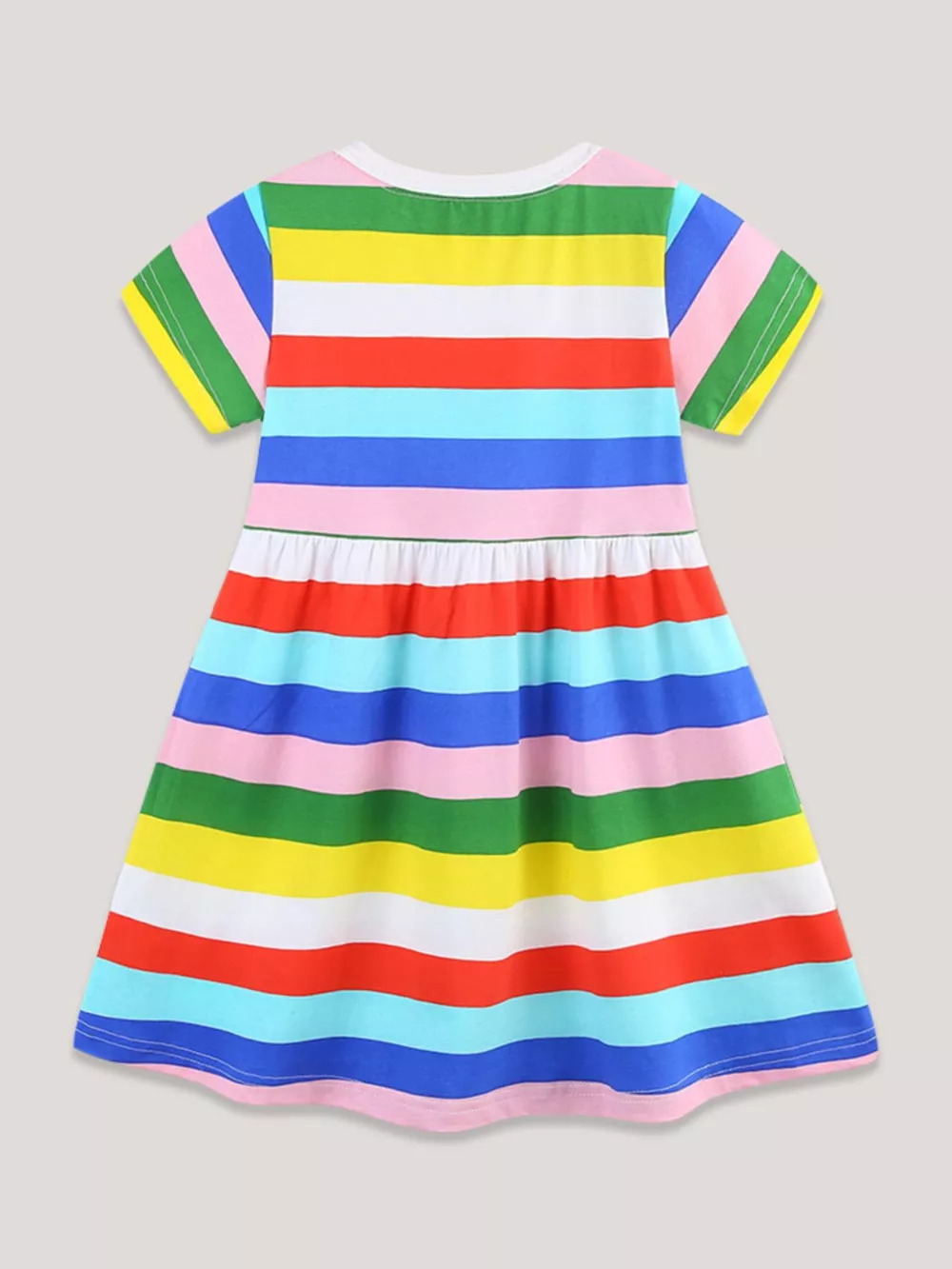 Children's Striped Casual Short Sleeve Dress, image 6