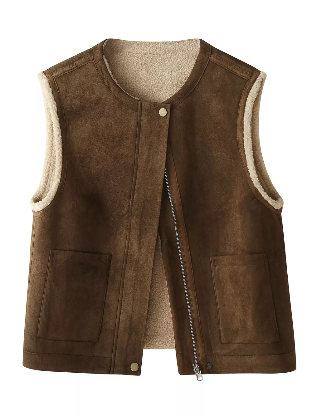 Reversible Sherpa Vest Coat, image 5