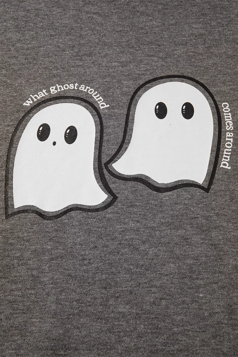 Halloween Ghost Print Mineral Wash Oversize Hoodie, image 6