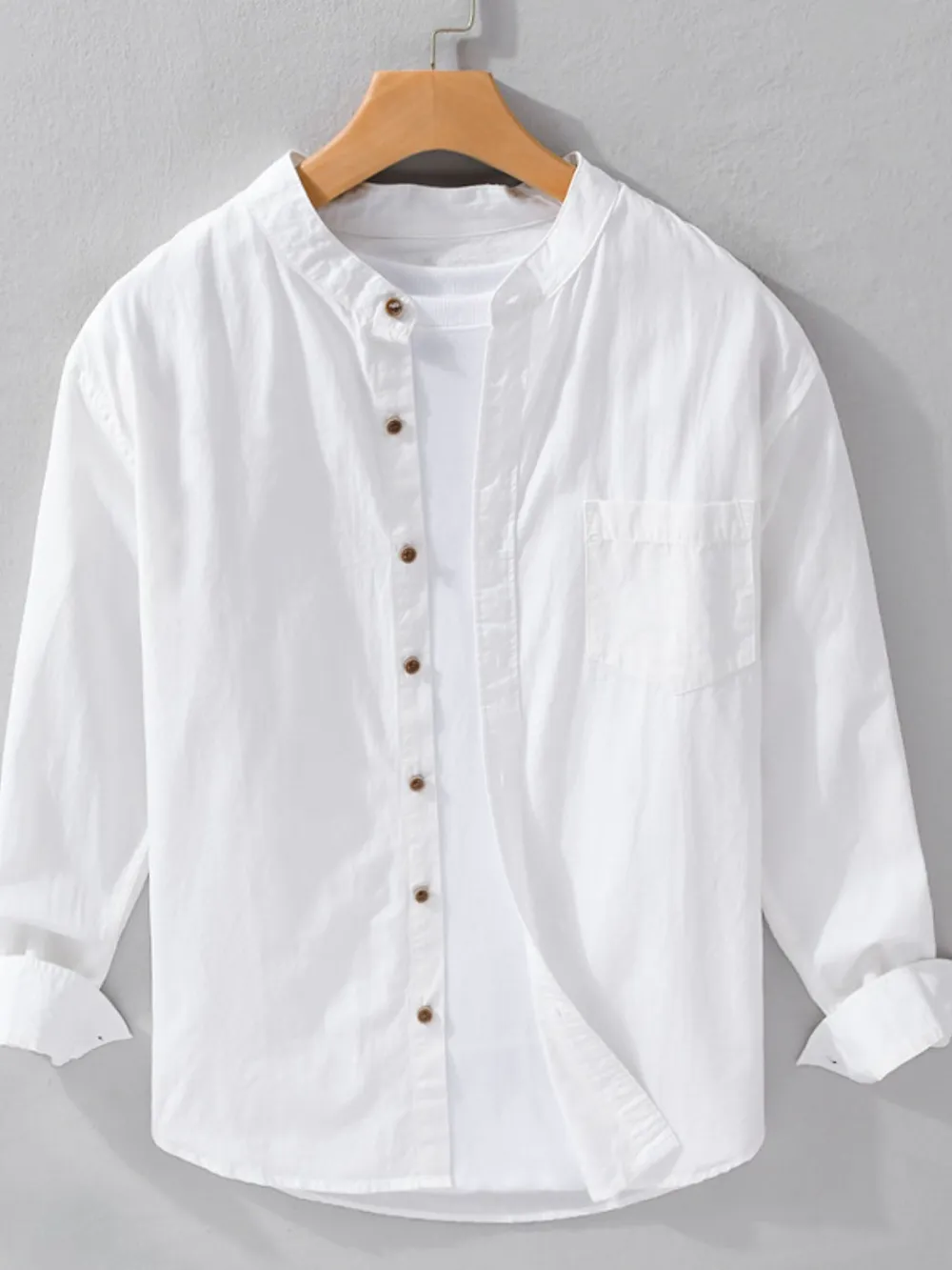 Men's Plus Size Button Up Long Sleeve Shirt, image 10