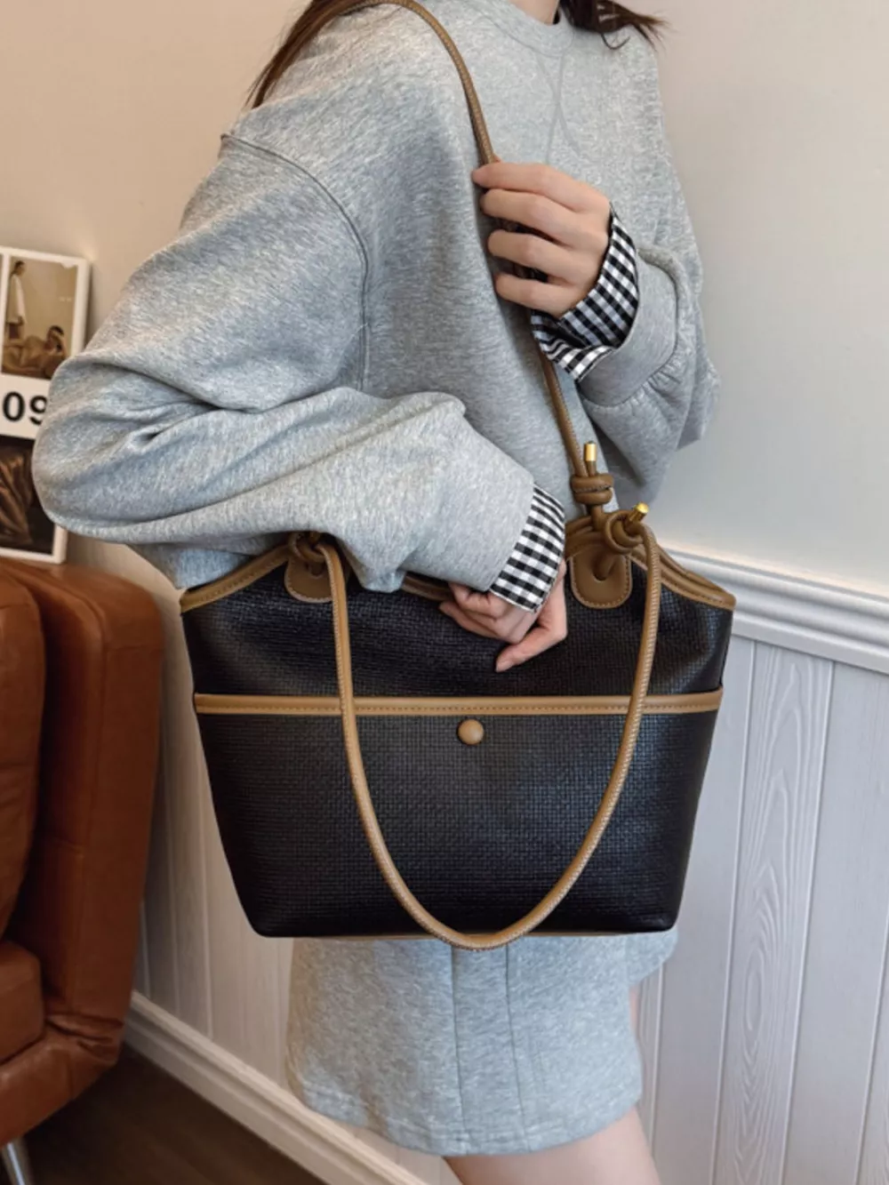 Knotted Strap Tote Bag, image 5
