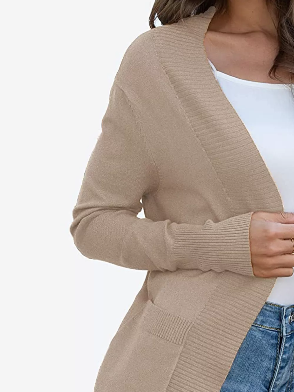 Open Front Knit Cardigan, image 2