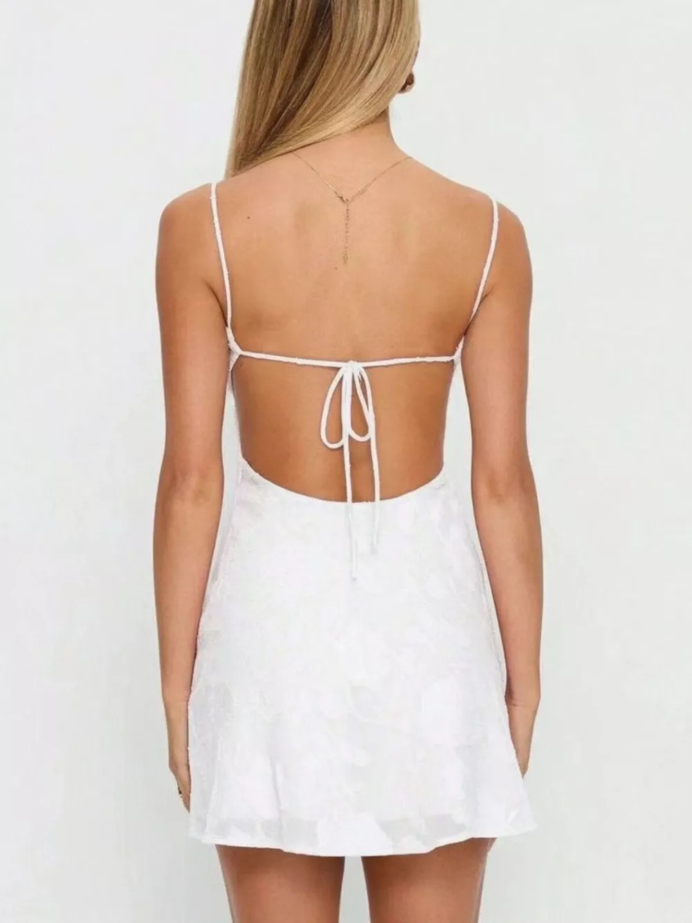 Backless Spaghetti Strap Mini Dress, image 7