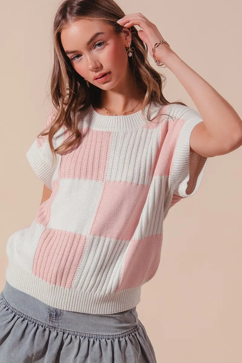 Check Plaid Casual Sweater Top, image 3