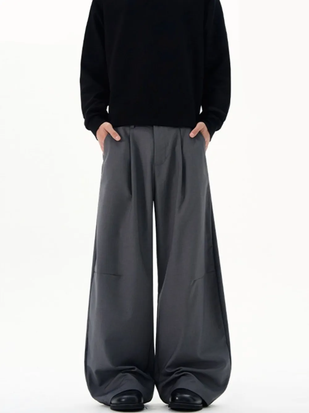 Men's Wide-Leg High-Waist Pants, image 4