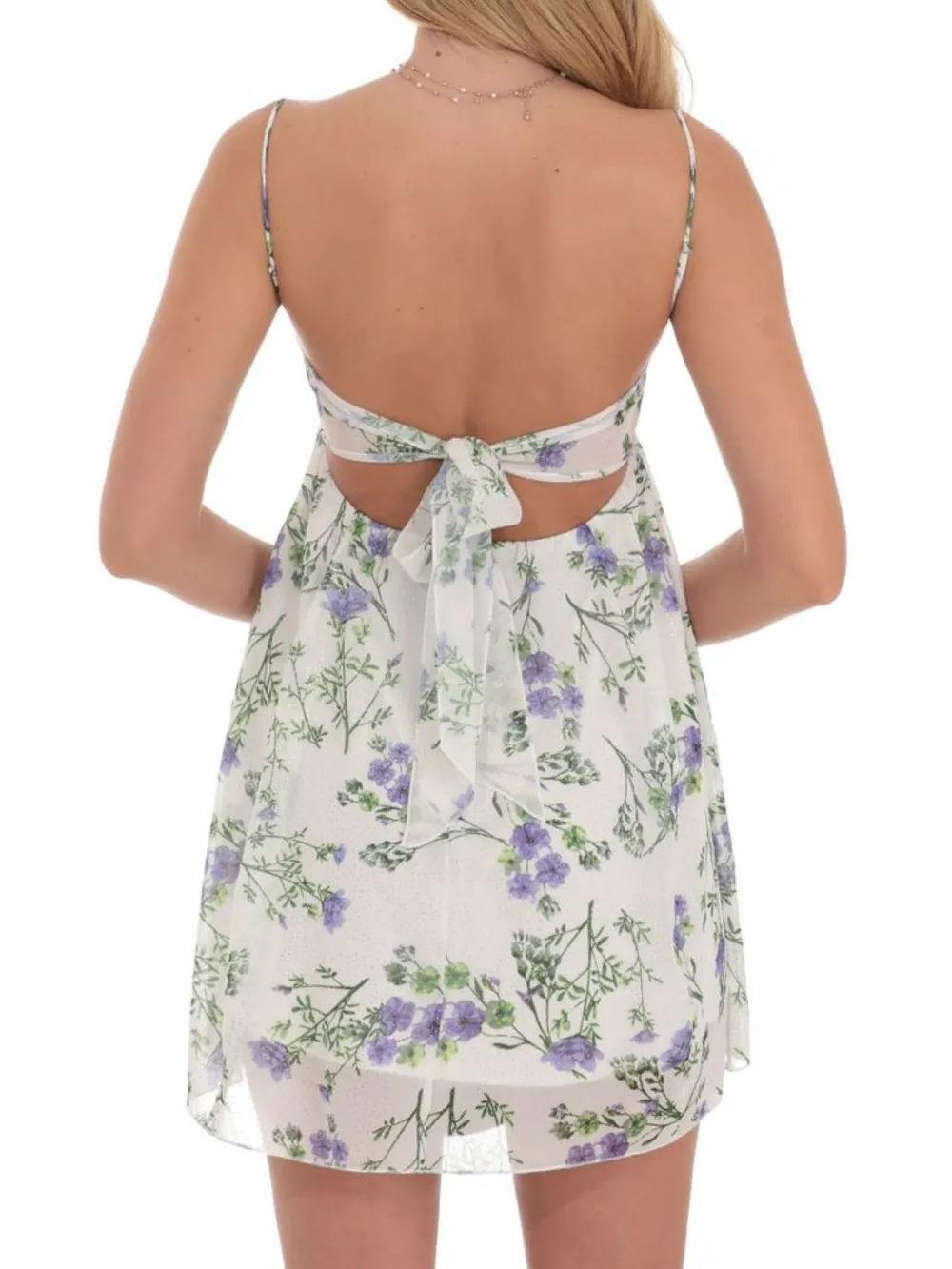 Tie Back Spaghetti Strap Mini Dress, image 8