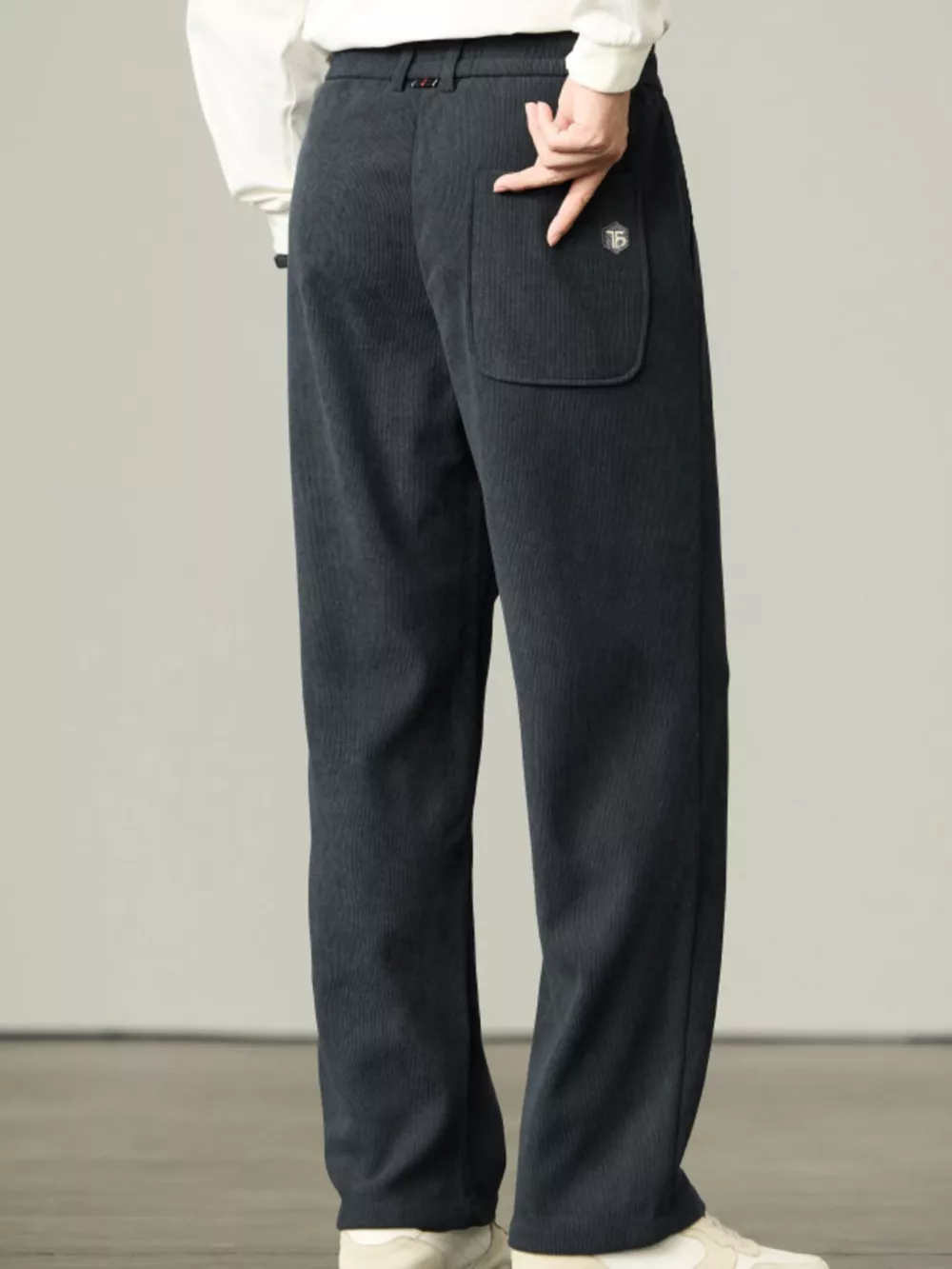 Men's Plus Size Casual Corduroy Drawstring Pants, image 3