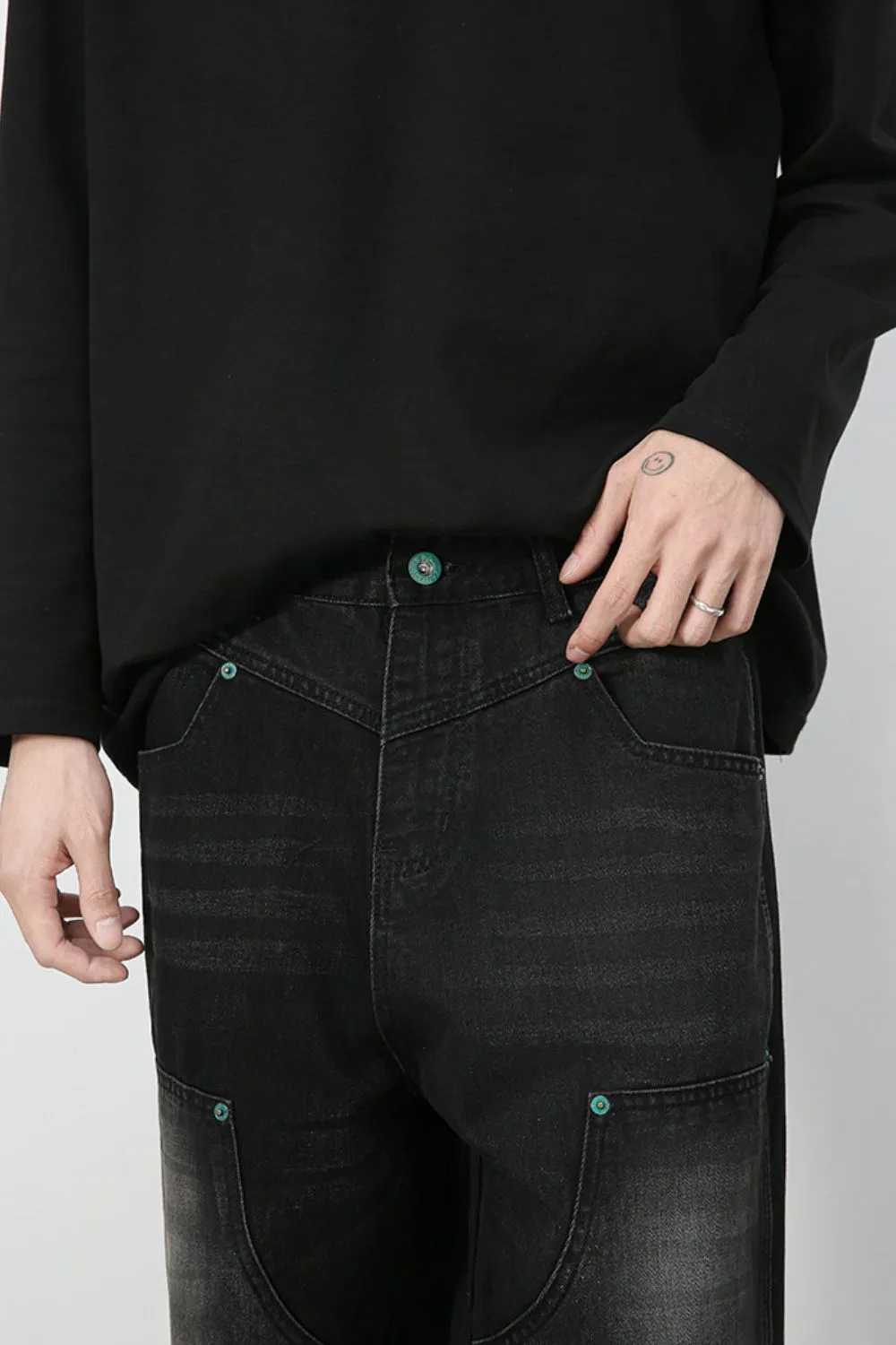Men's Wide Leg Jeans, image 5