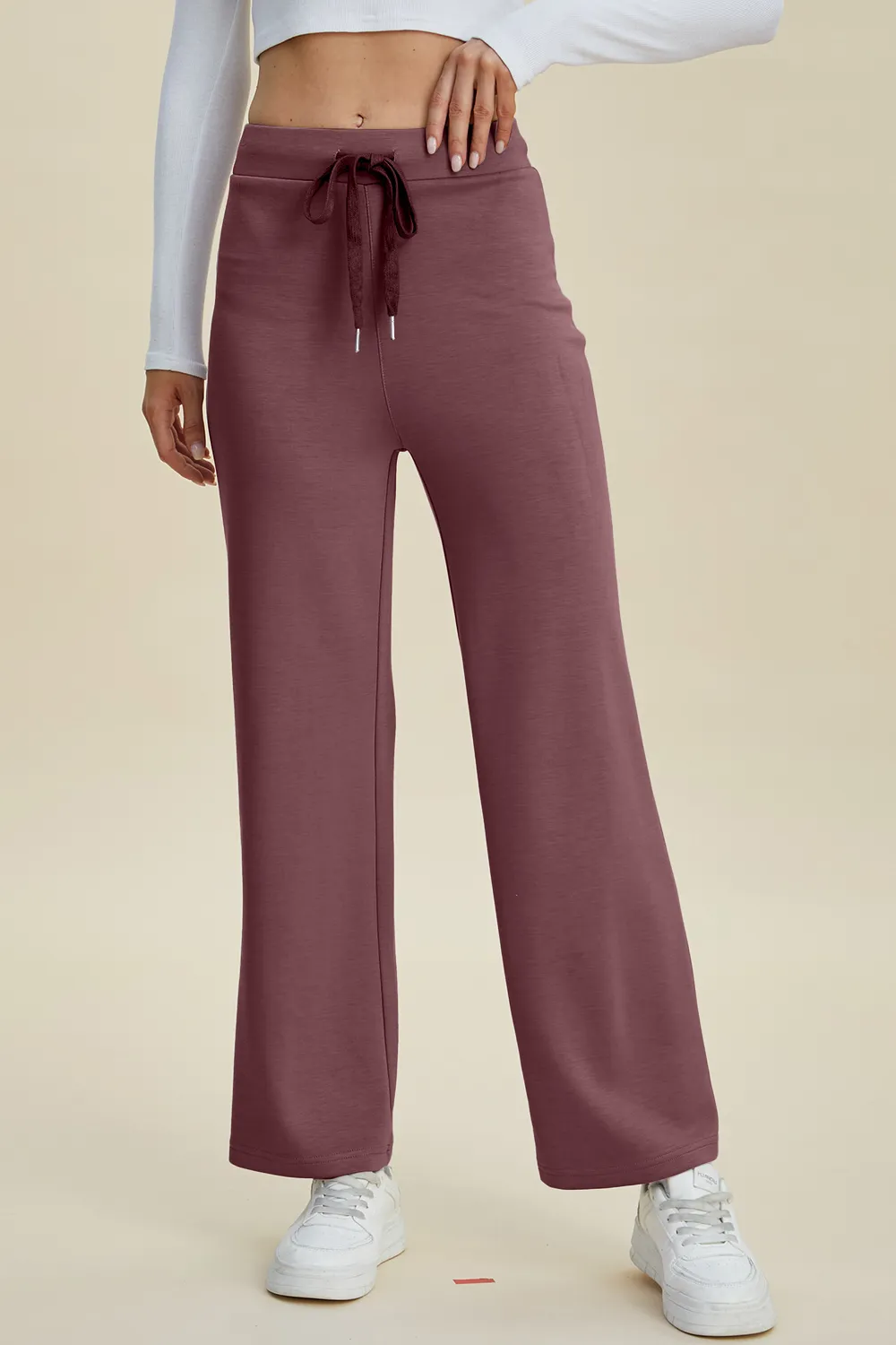 Full Size Air Scuba Drawstring Wide Leg Pants, image 3