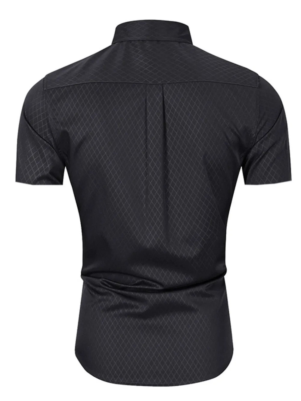 Men's Collared Neck Short Sleeve Shirt, image 3