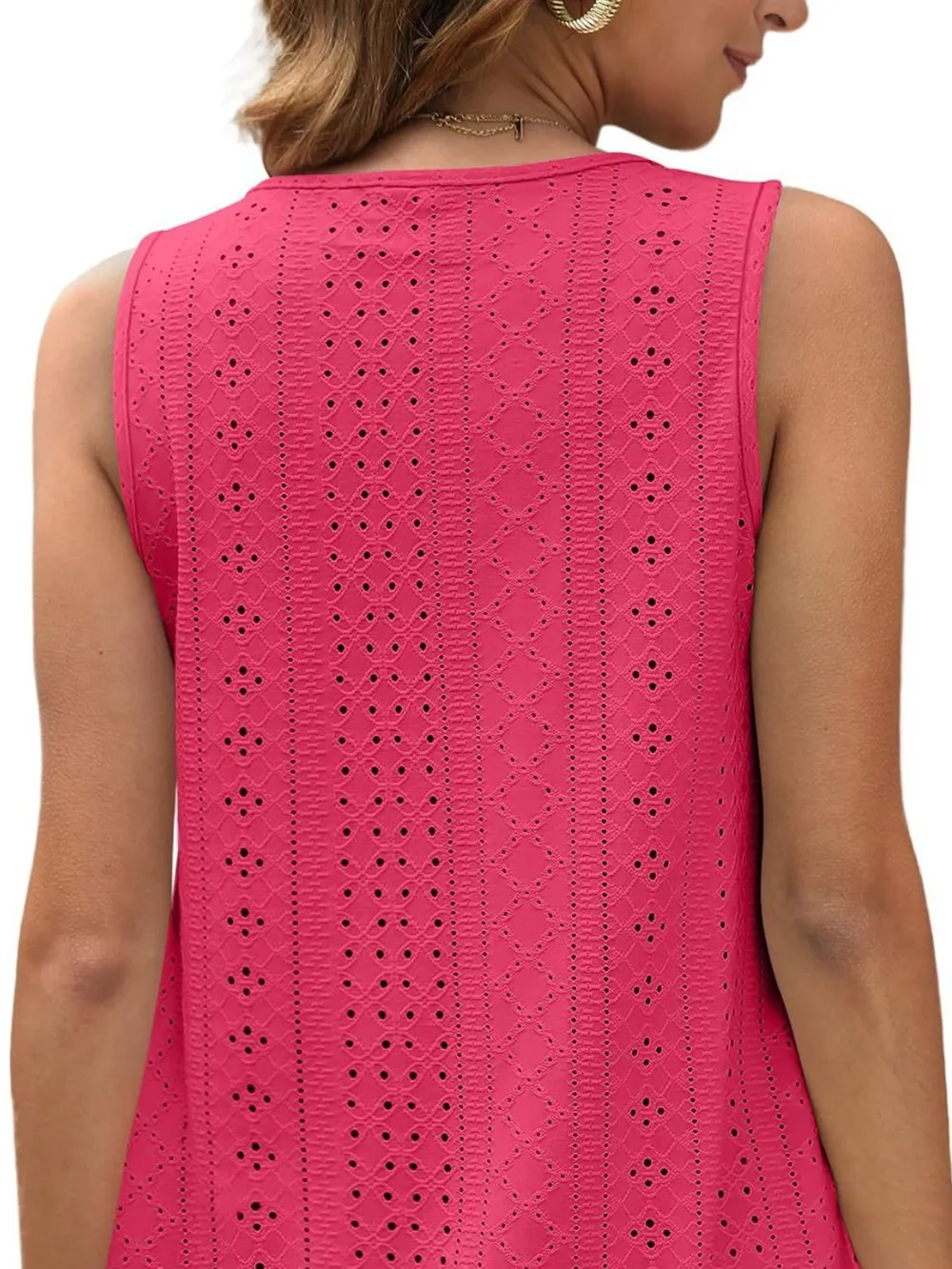 Eyelet Scoop Neck Tank, image 13