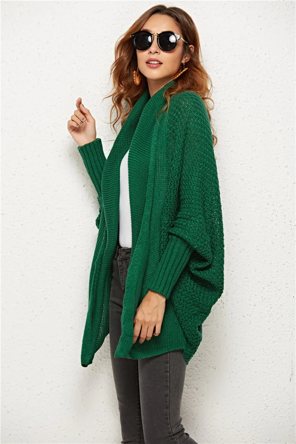 Open Front Batwing Sleeve Cardigan, image 13