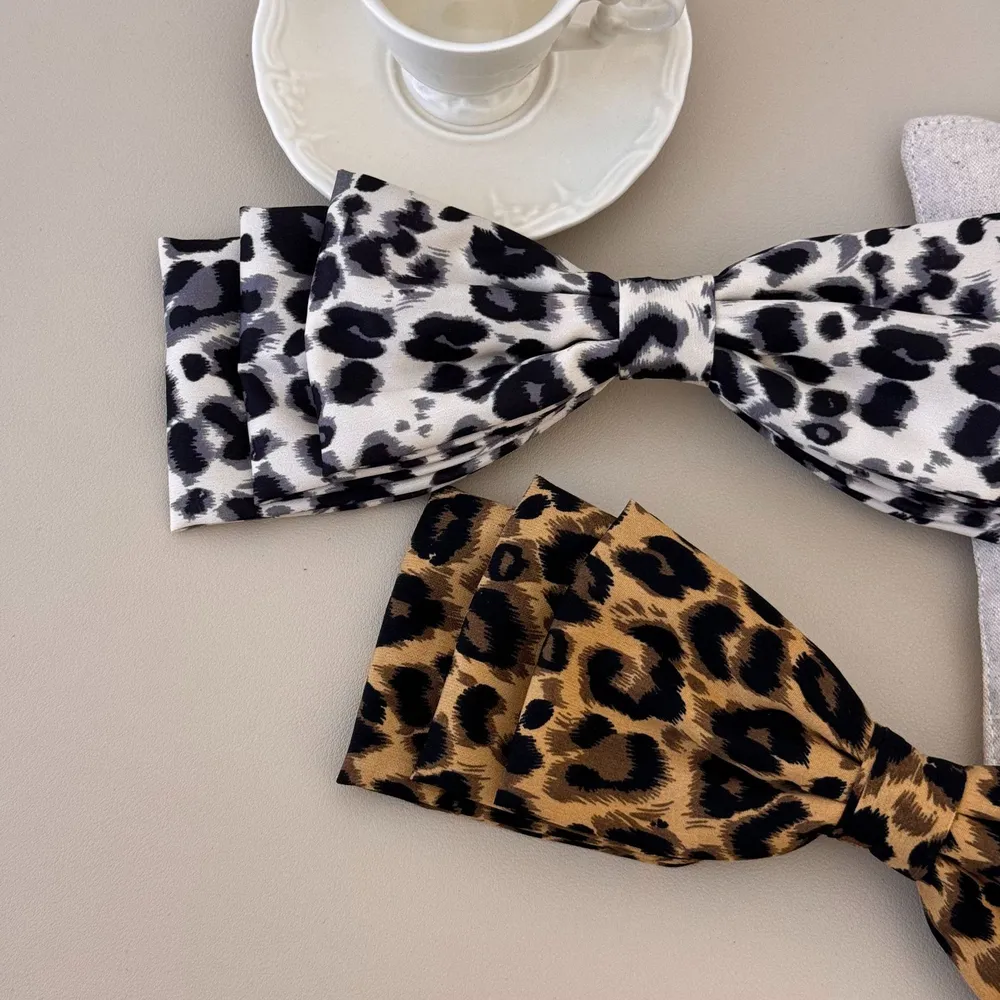2 Piece Leopard Bow Hair Clip, image 2