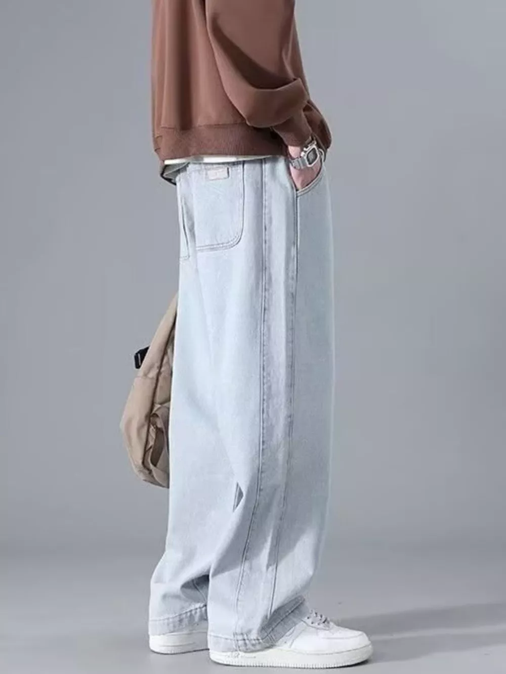 Men's Full Size Wide Leg Jeans Plus Size, image 5