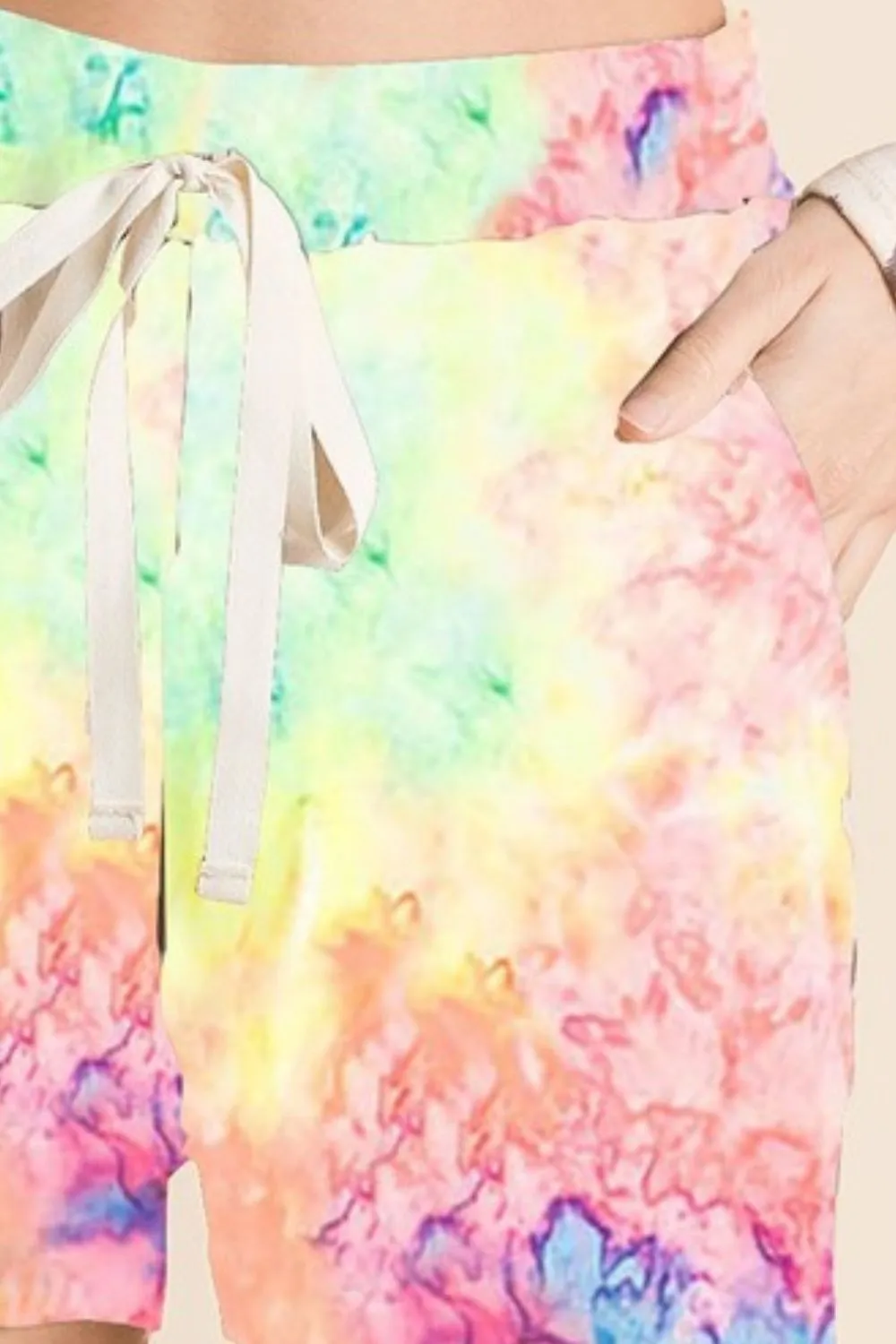 Tie Dye Soft Knit Casual Shorts, image 2