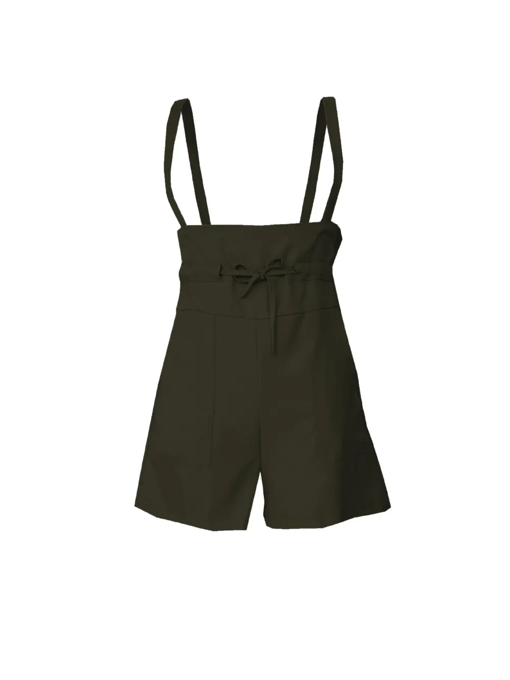 Drawstring Wide Strap Overalls with Pockets, image 13
