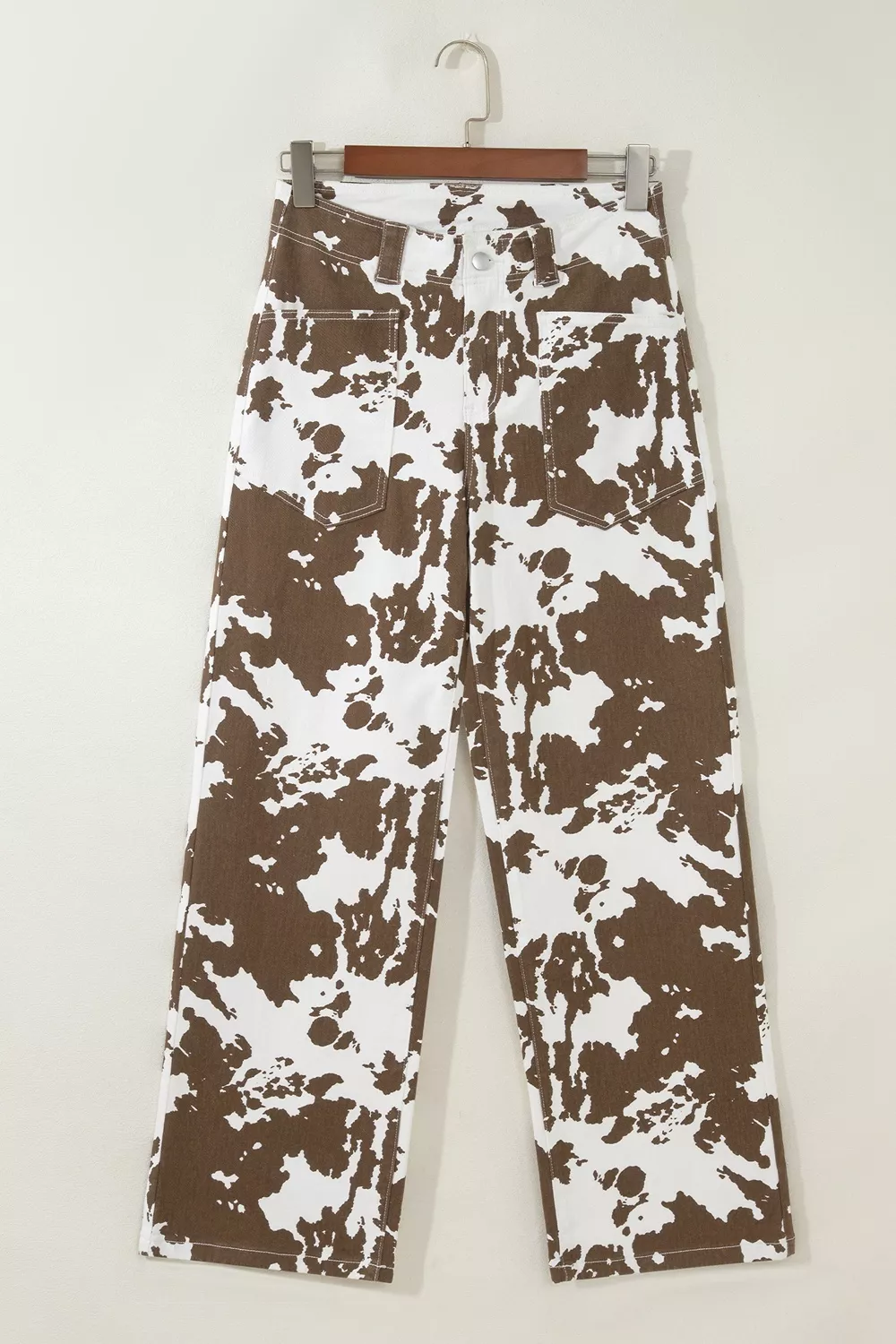 Abstract Pattern Regular Fit Full-Length Western Style Jeans, image 8