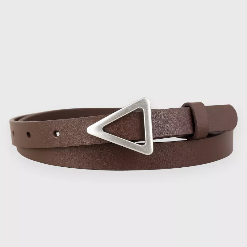 Triangle Buckle Skinny Belt, image 5