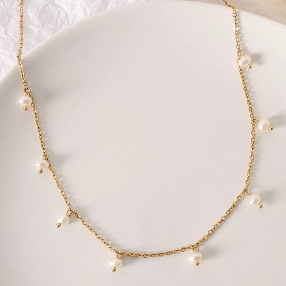 Freshwater Pearl 18K Gold-Plated Necklace, image 5