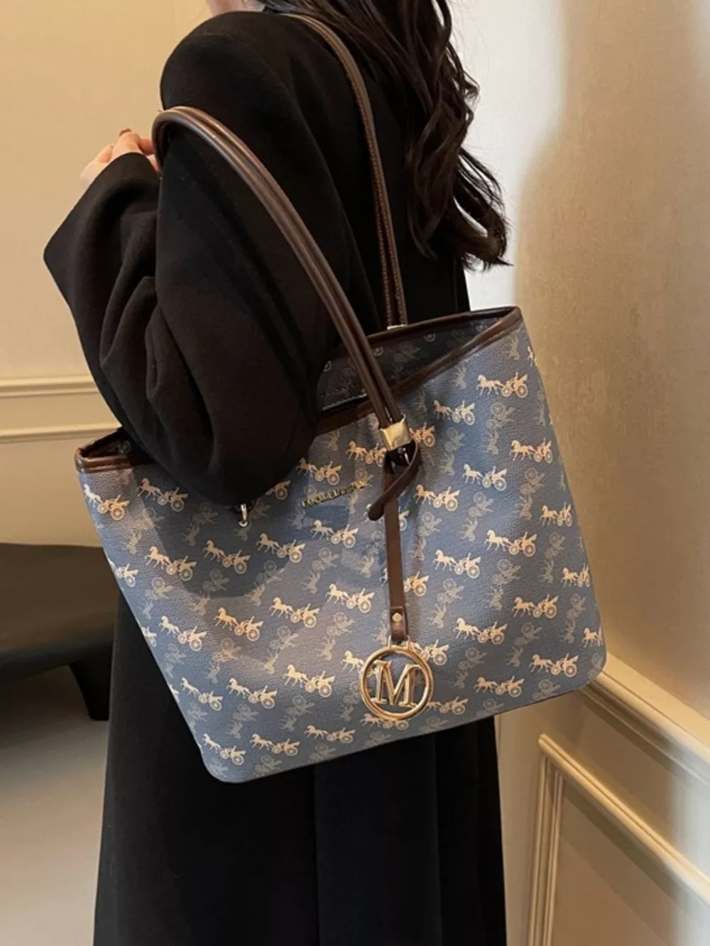 Printed Tote Shoulder Bag, image 6