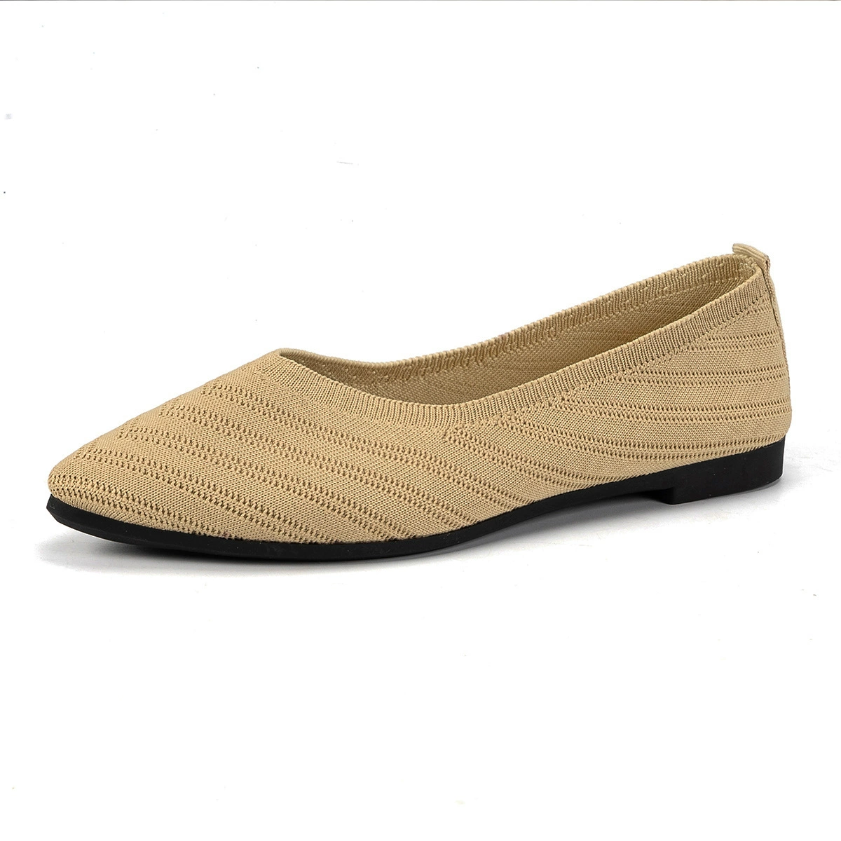 Mesh Point Toe Solid Color Slip-Ons, image 4