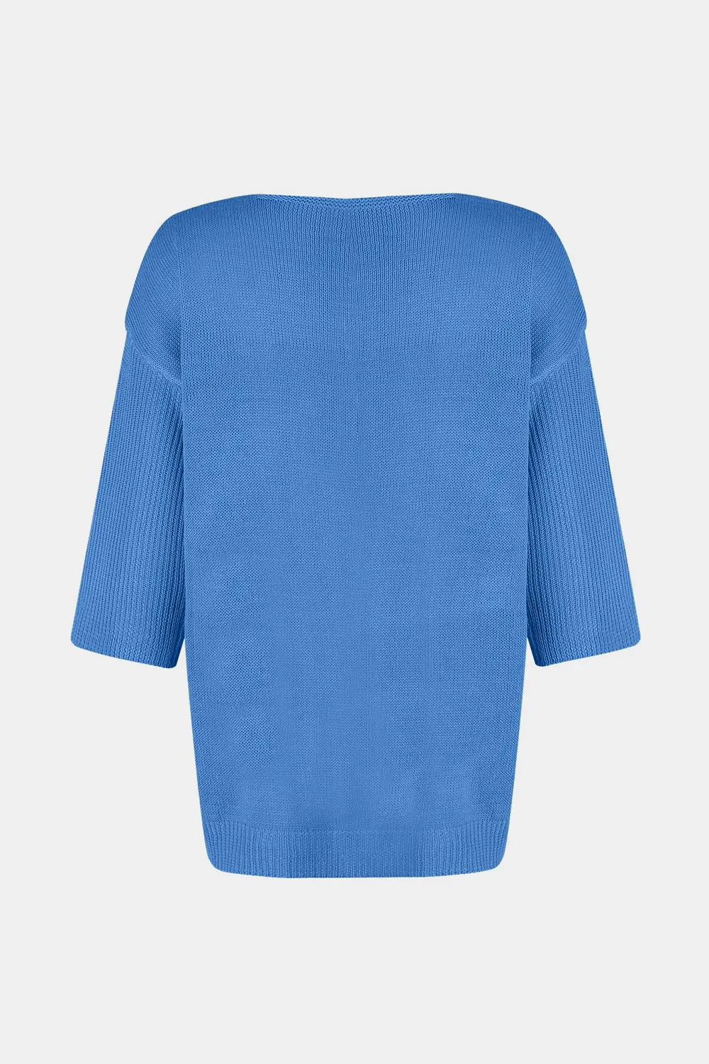 V-Neck Three-Quarter Sleeve Knit Top, image 3