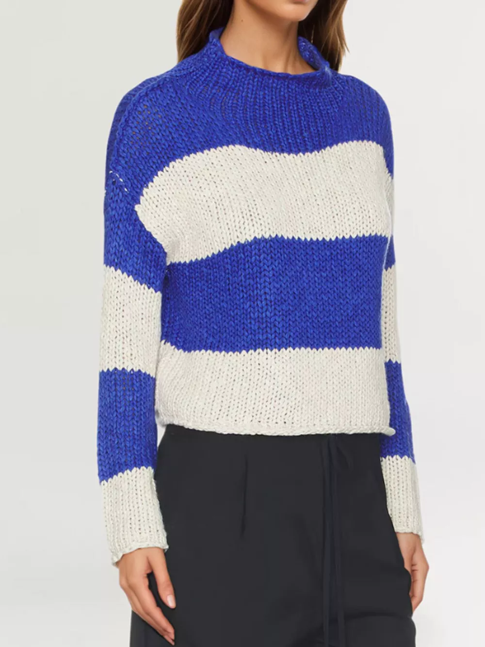 Chunky Knit Striped Sweater, image 4