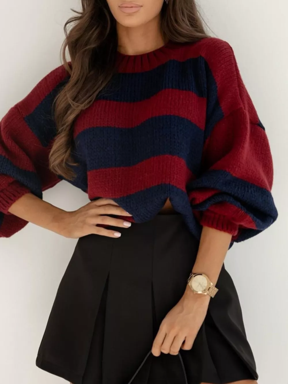 Striped Dropped Shoulder Sweater, image 8