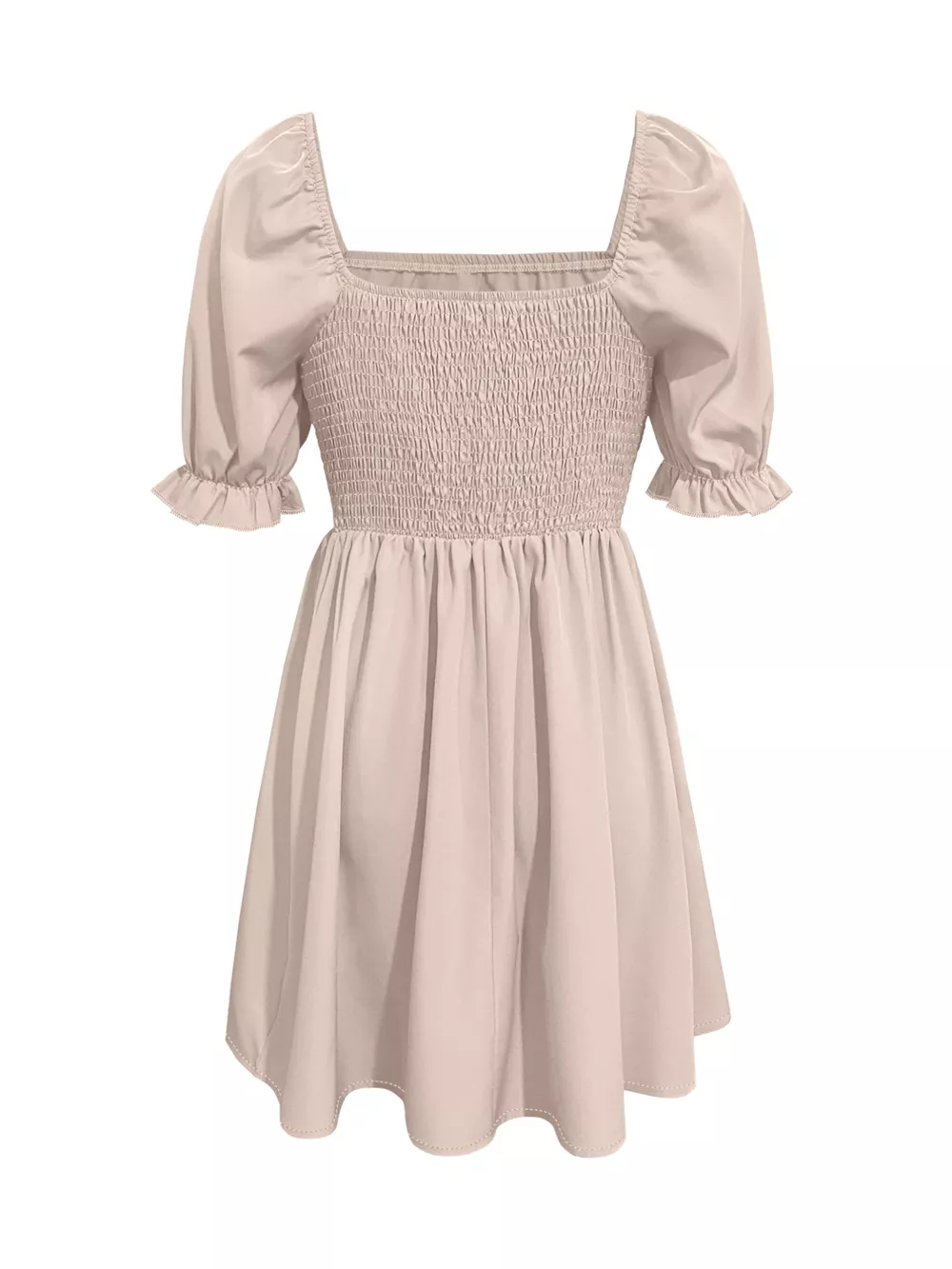 Square Neck Puff Sleeve A-Line Mini Dress, image 4