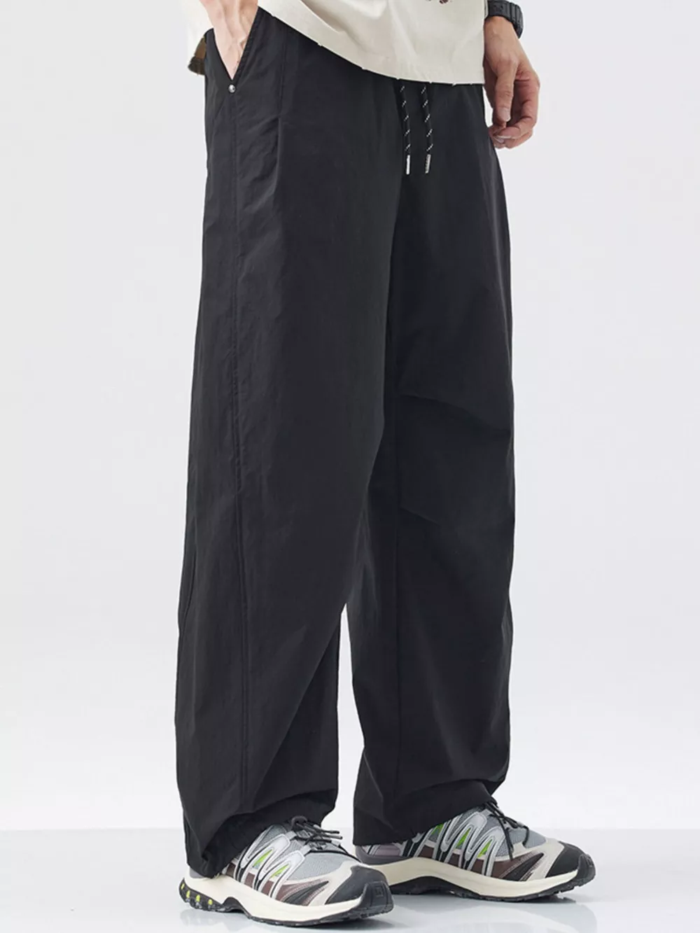 Men's Loose Fit Drawstring Cargo Pants, image 8