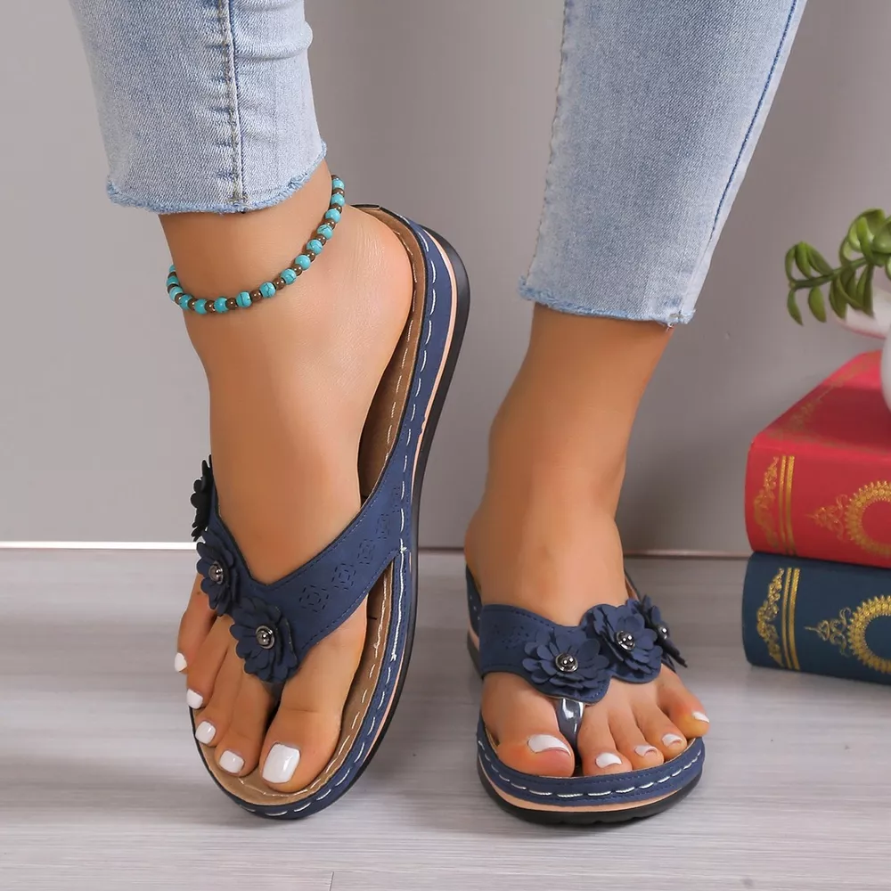 Toe Post Wedge Sandals, image 4