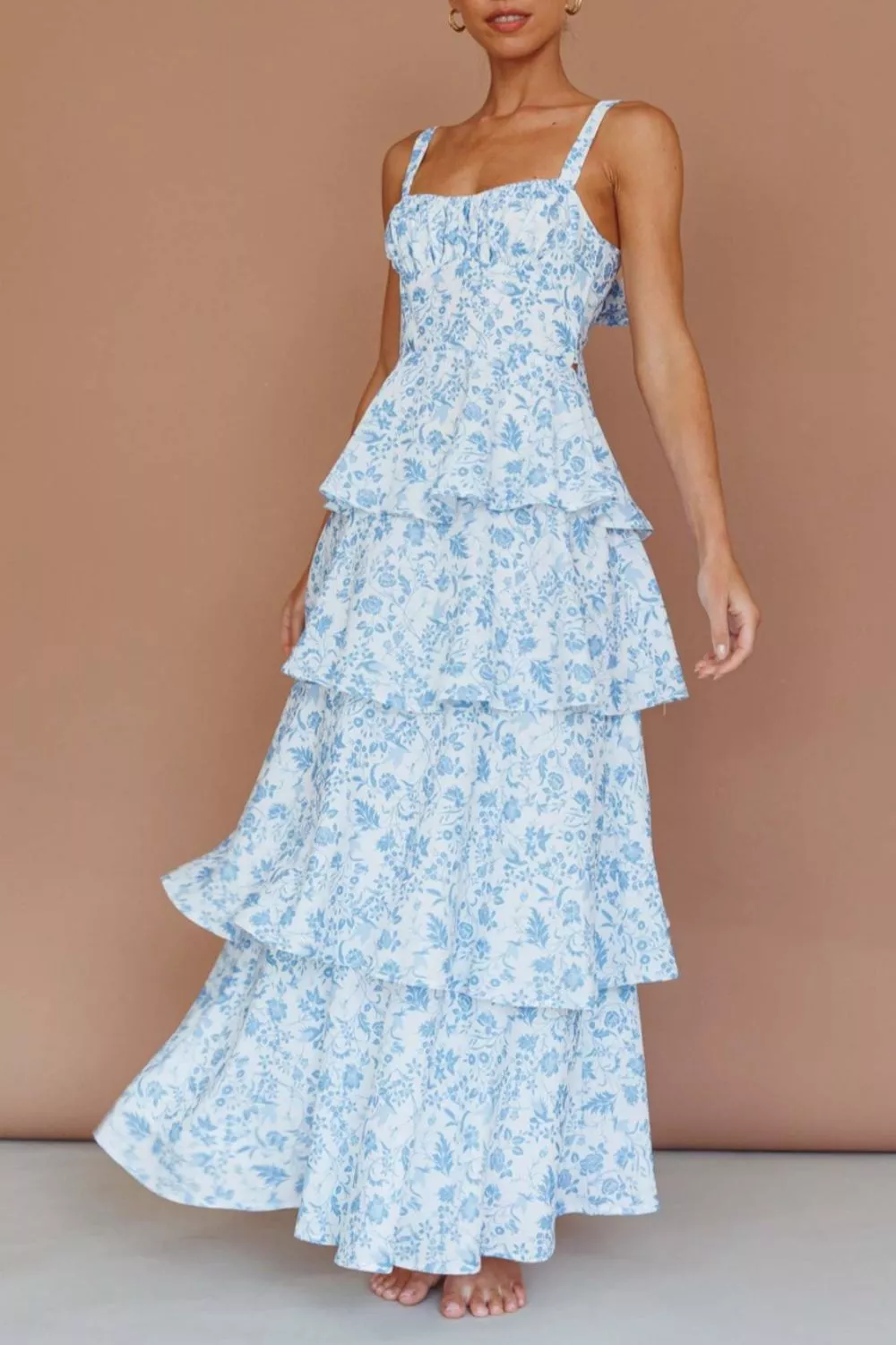 Floral Layered Maxi Dress, image 3