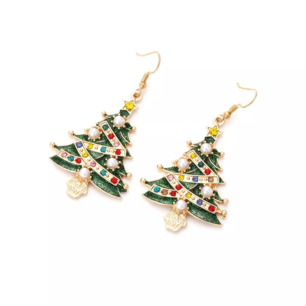 Christmas Tree Dangle Earrings, image 4