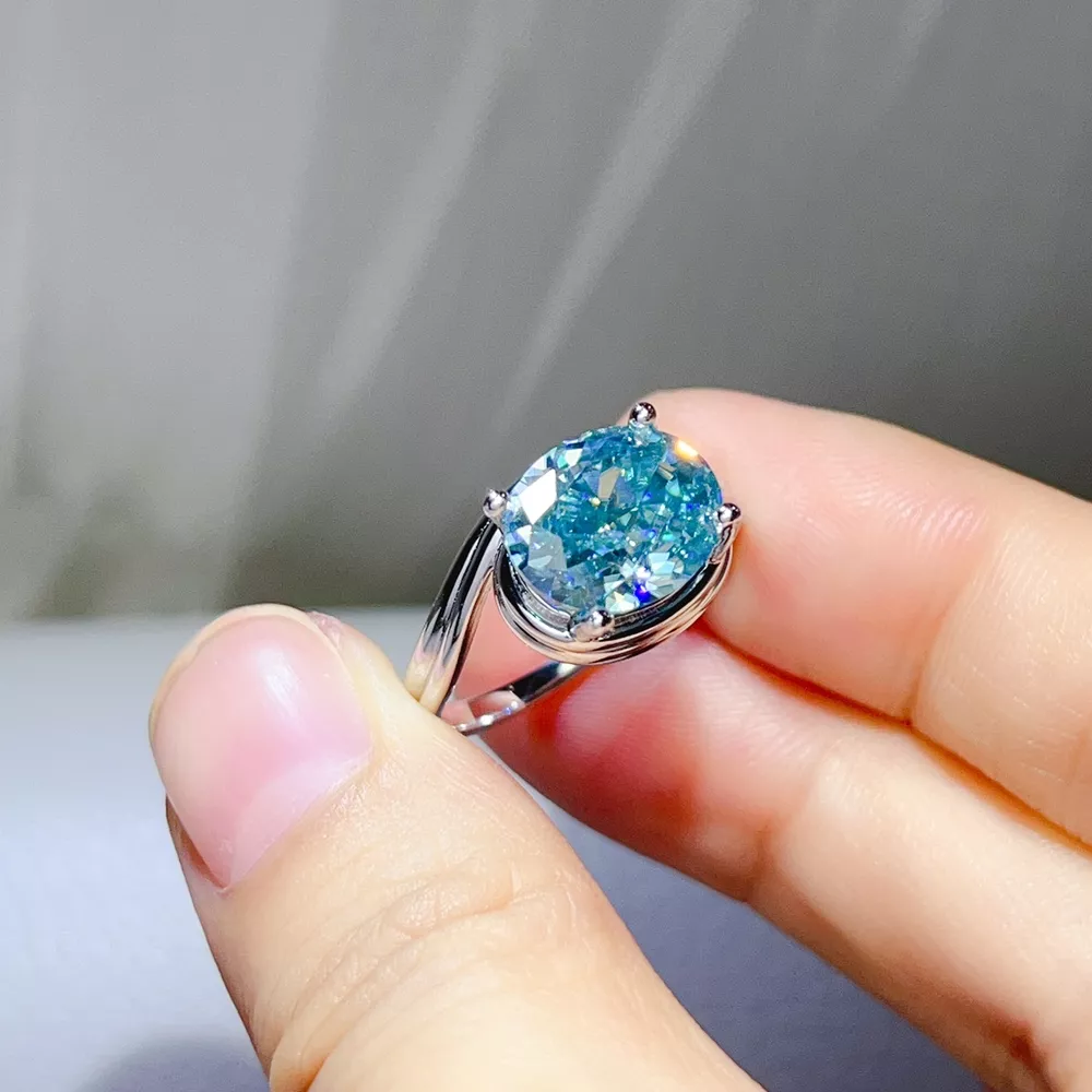 5 Carat 925 Sterling Silver Moissanite Ring, image 4