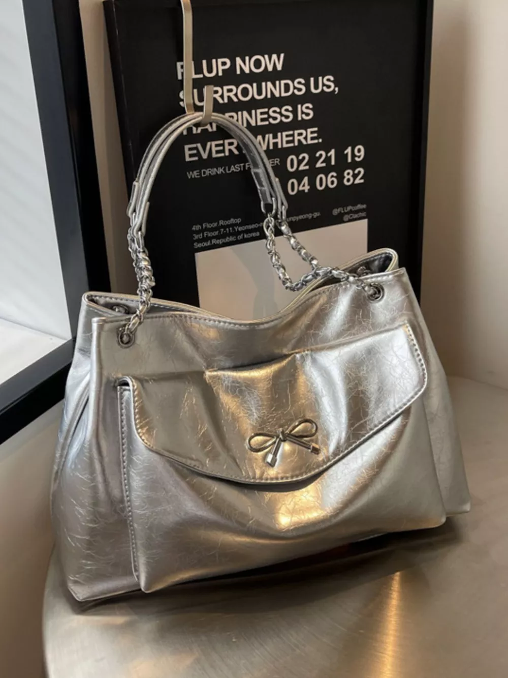 Bow-Accent Shoulder Bag, image 5