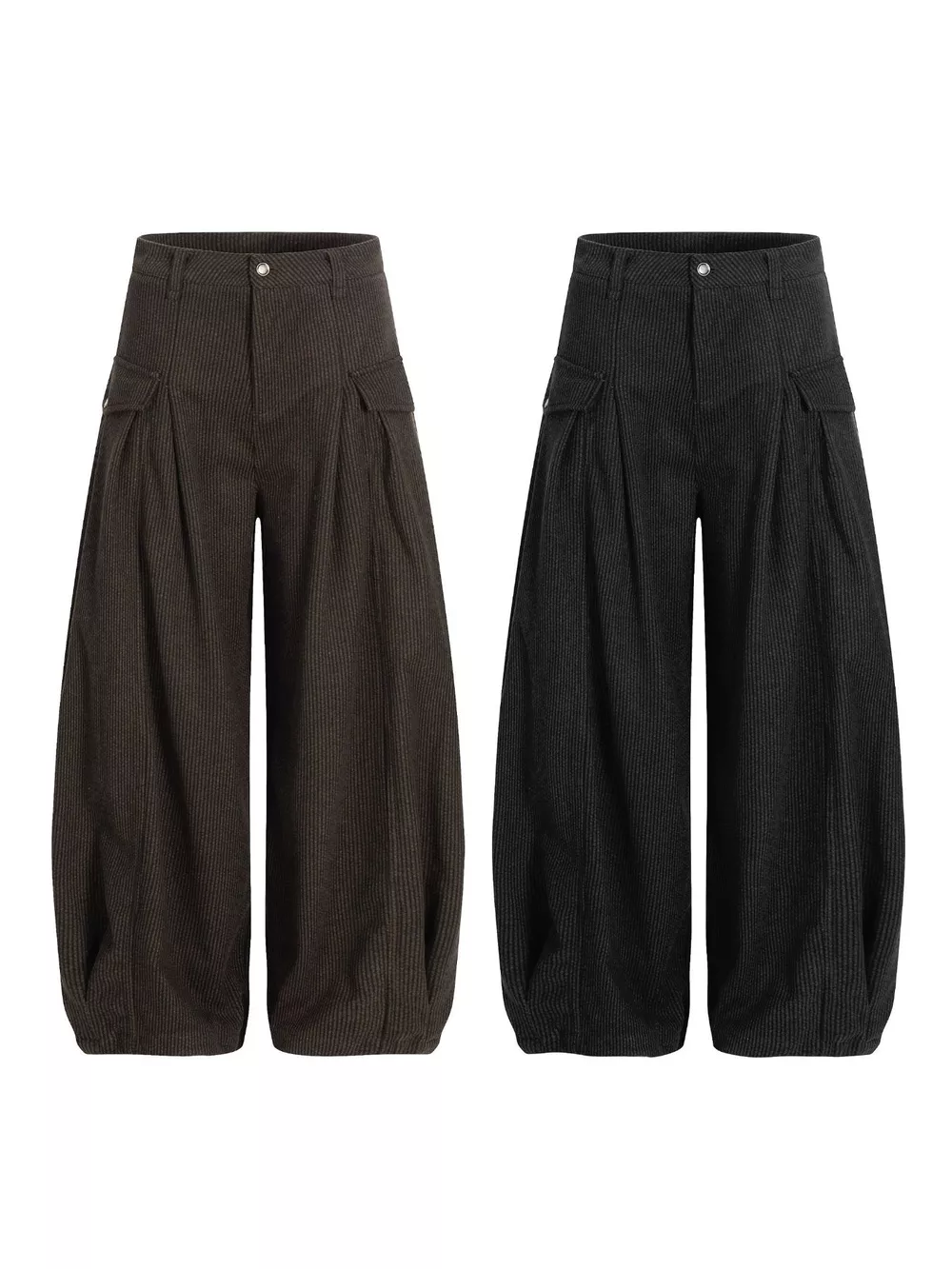 Men's Wide Leg Pleated Pants, image 3