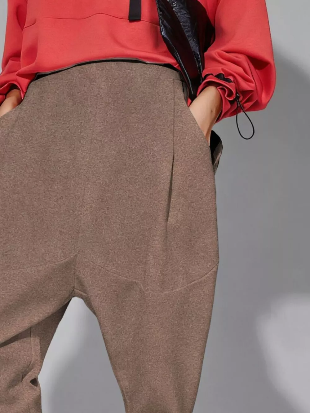 Loose Fit Harem Pants with Pockets, image 3