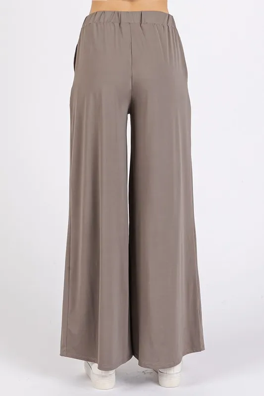 Yoga Air Stretch Elastic Waist Wide Leg Pants, image 4