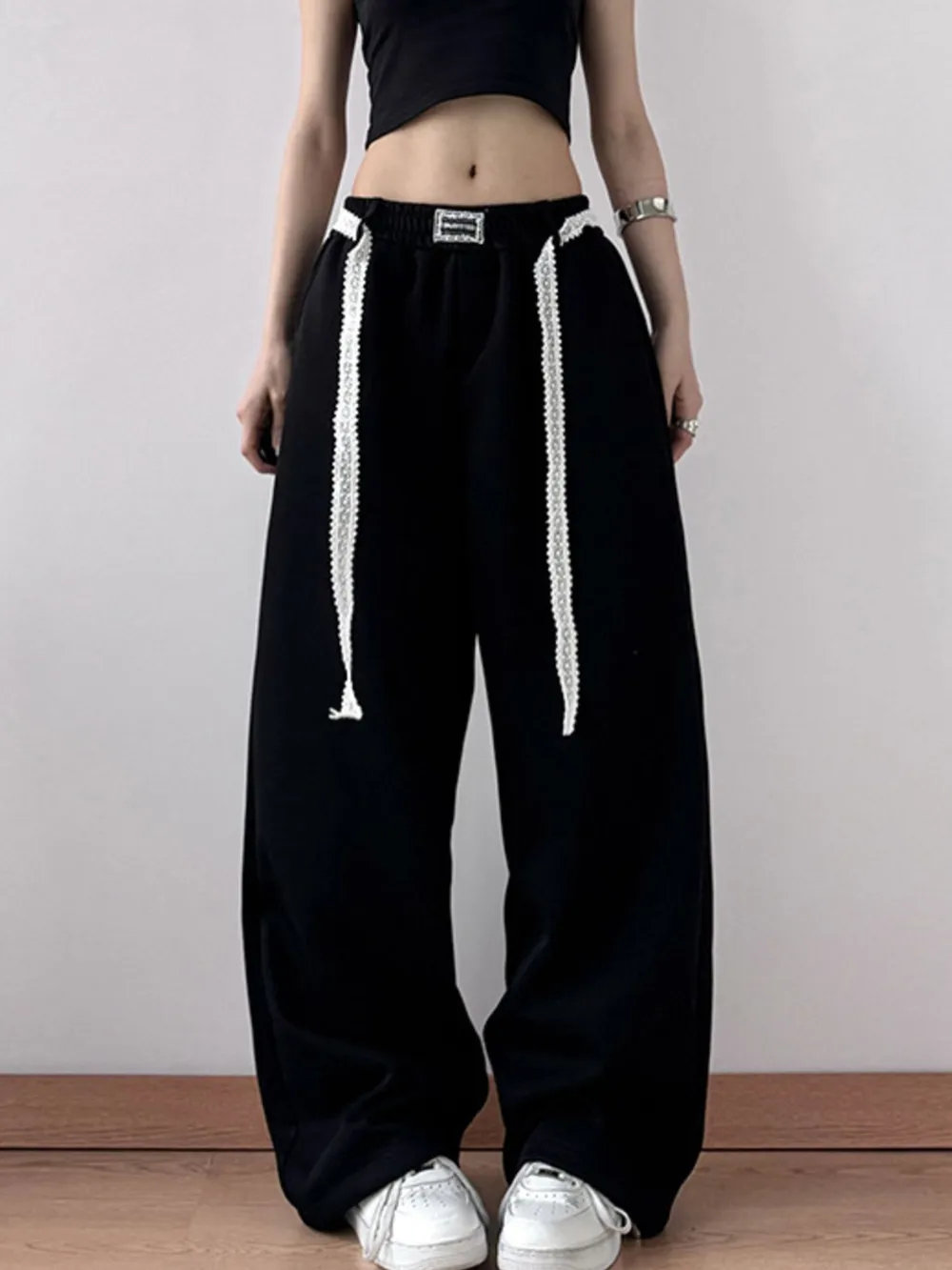Elastic Waist Wide Leg Pants, image 7