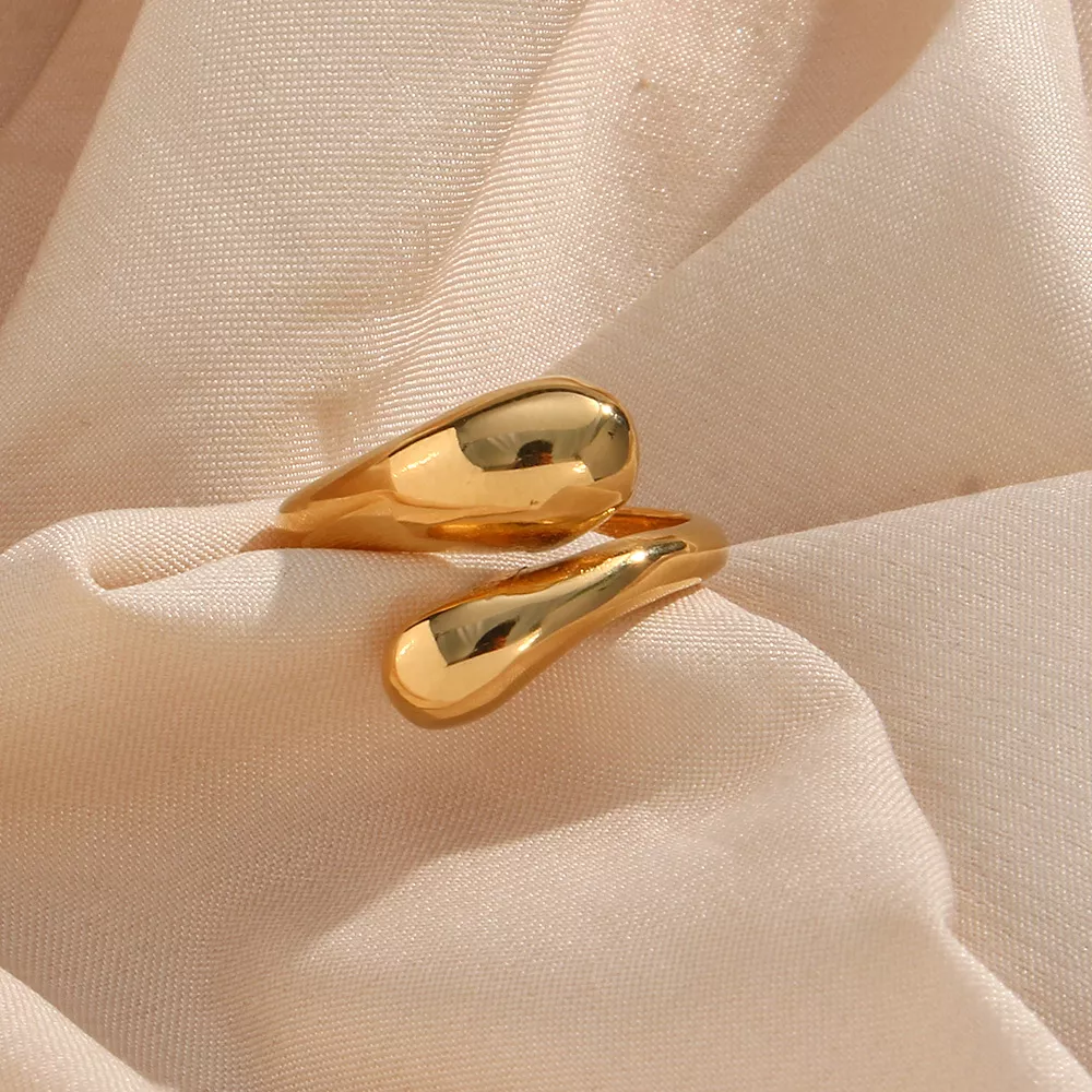 18K Gold-Plated Bypass Ring