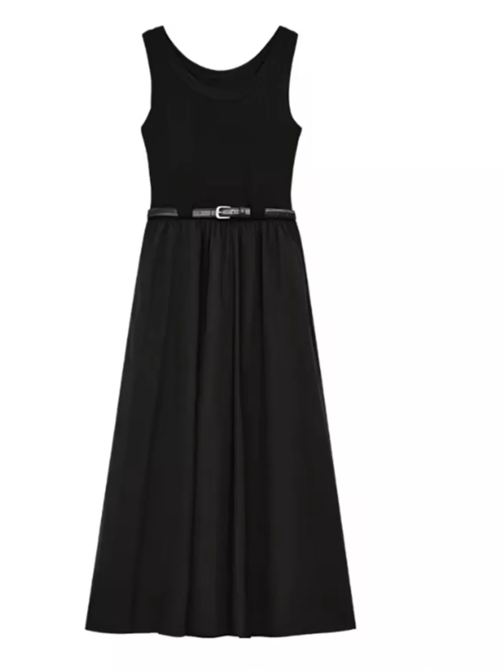 Round Neck Sleeveless Midi Dress, image 5