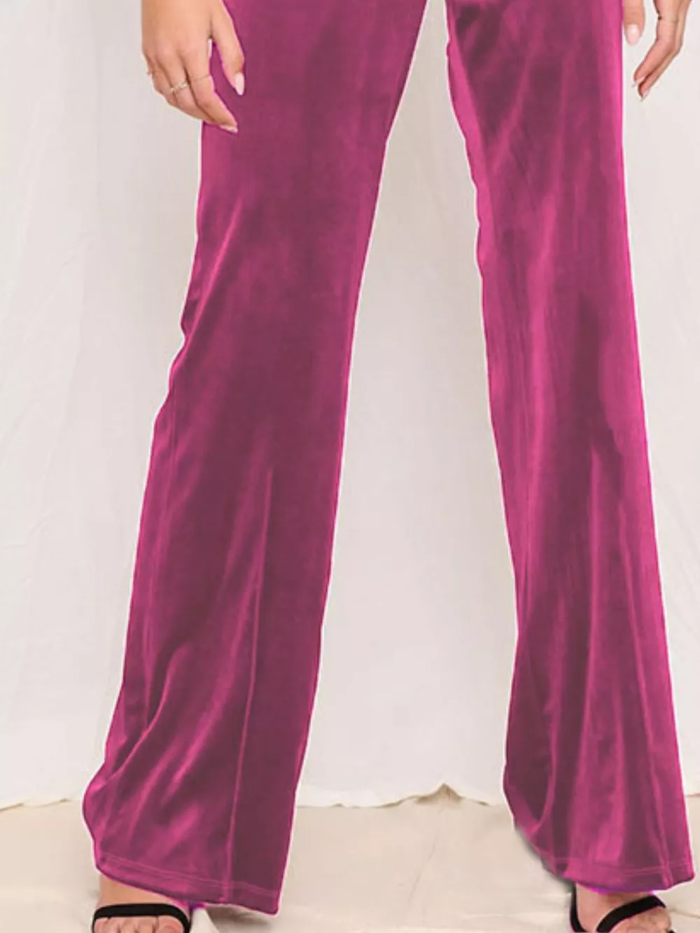 Full Size Velvet Wide Leg Pants Plus Size, image 4