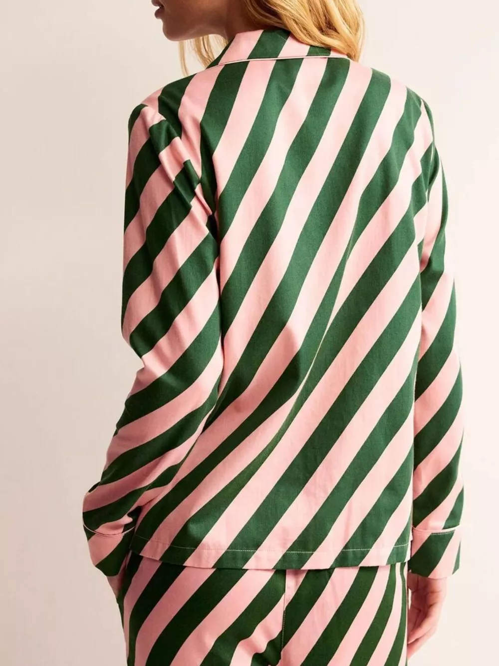 Striped Long Sleeve Shirt and Pants Lounge Set, image 3