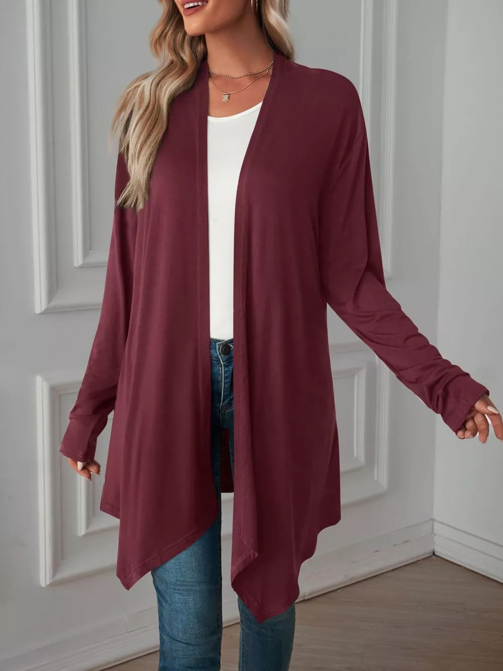 Lightweight Open Front Cardigan, image 14