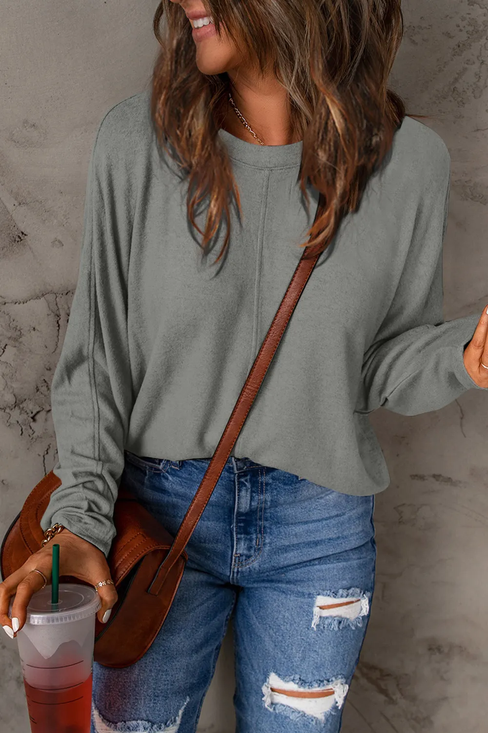 Full Size Round Neck Long Sleeve T-Shirt, image 10
