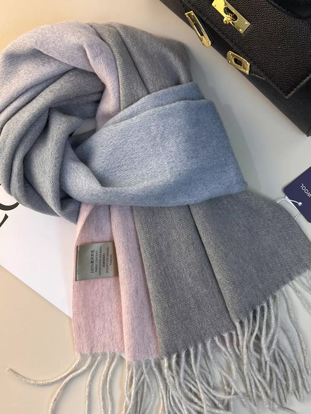 Color Block Fringe Scarf, image 5
