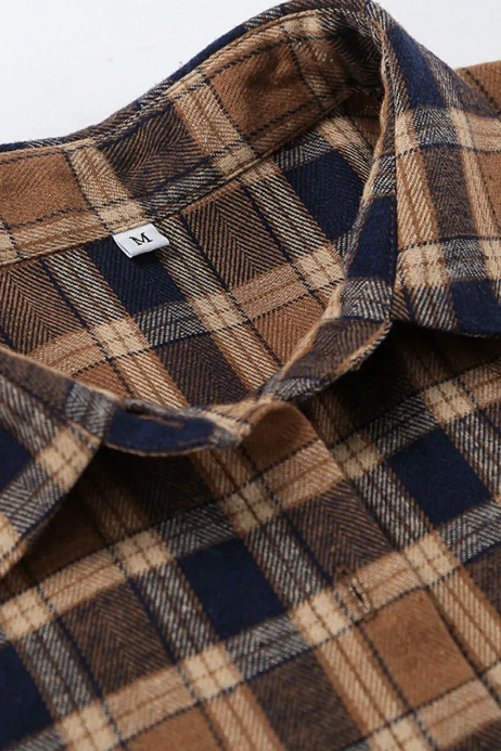 Plaid Button Up Drop Shoulder Shacket, image 8