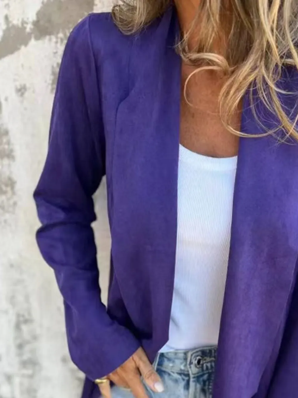 Full Size Open Front Casual Cardigan Plus Size, image 6