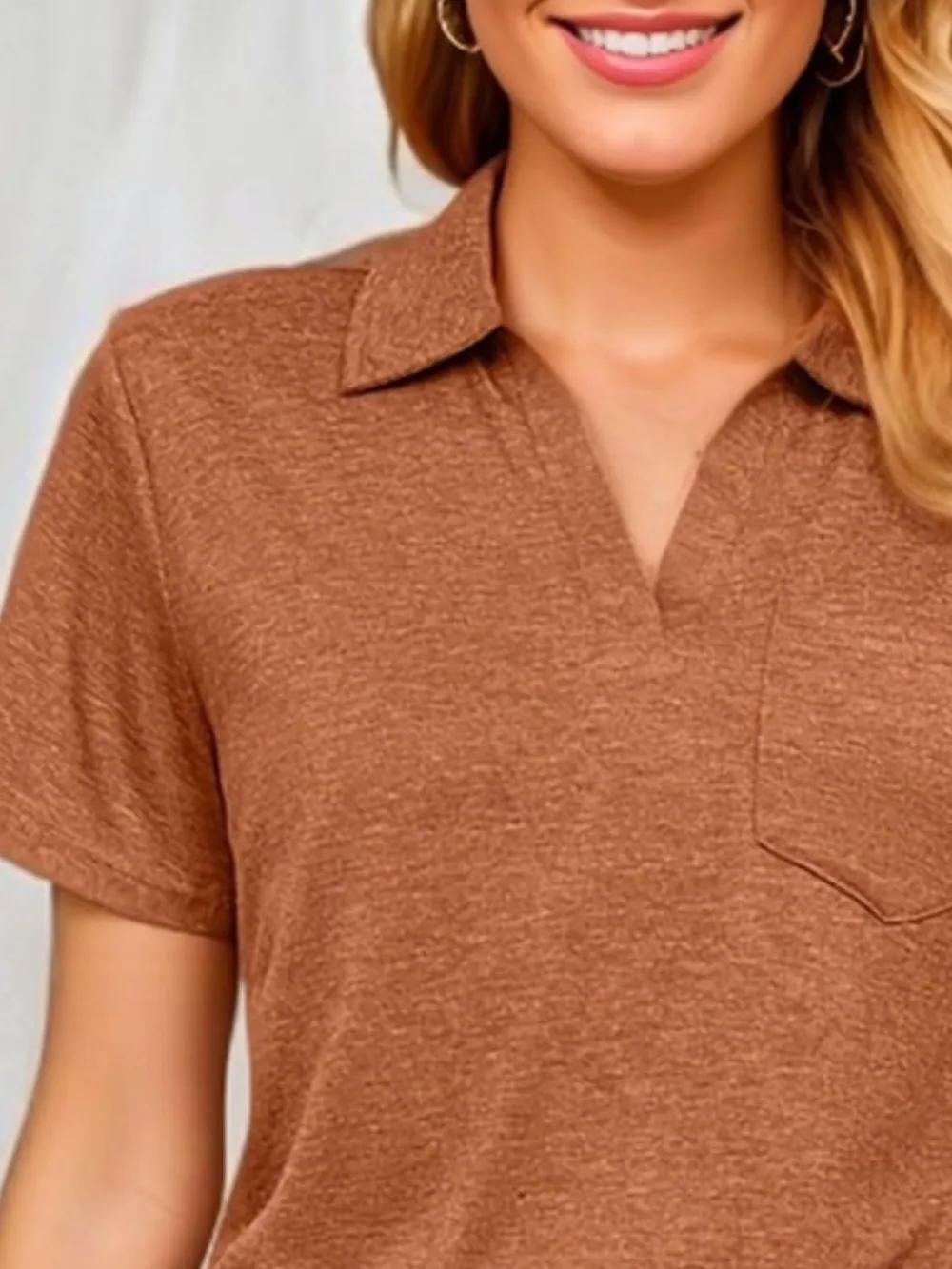 Johnny Collar Short Sleeve Top, image 6