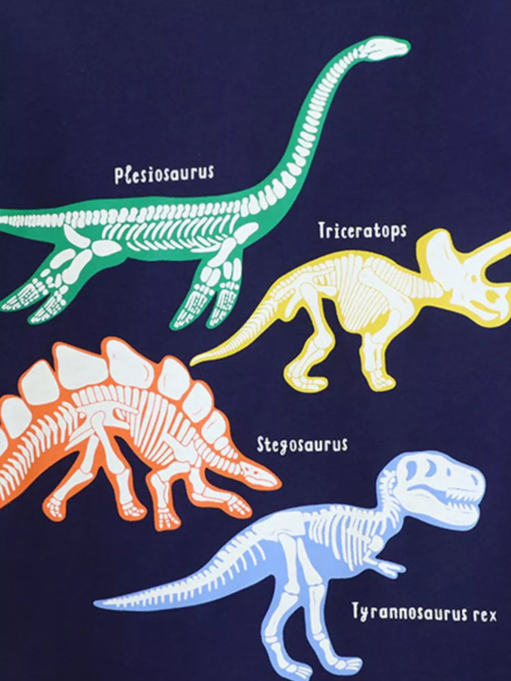 Children's Dinosaur Skeleton Crew Neck Short Sleeve T-Shirt, image 2